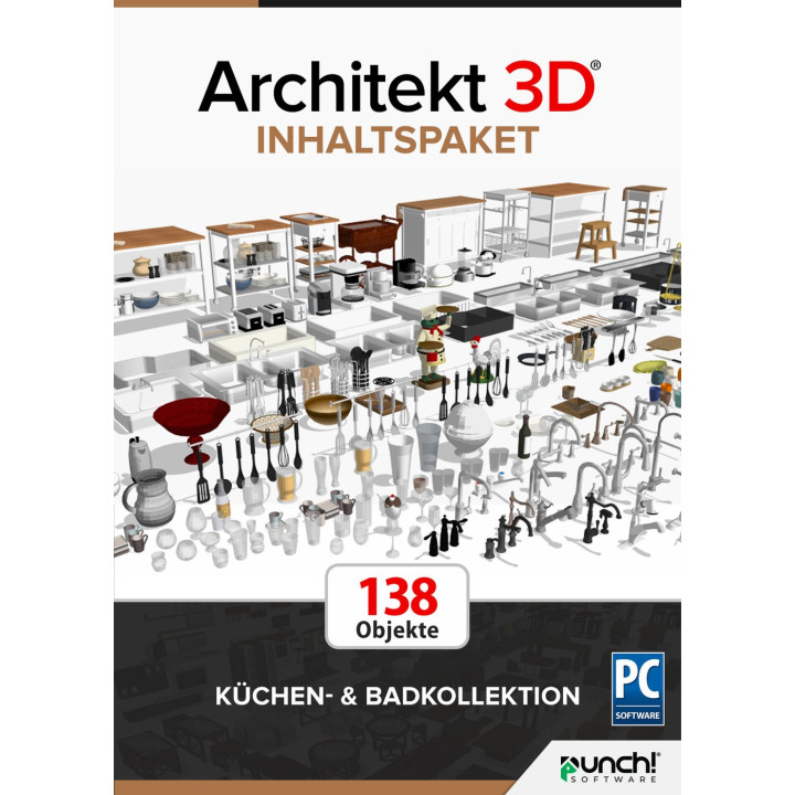 ARCHITEKT 3D® Zusatzpaket - Küchen- und Badkollektion - Download Windows