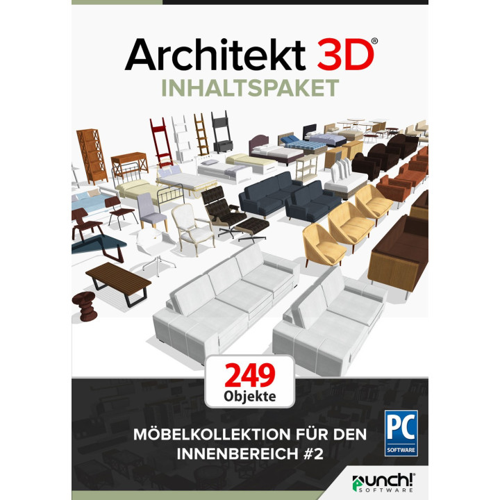 ARCHITEKT 3D® Zusatzpaket - Möbelkollektion für den Innenbereich 2 - Download Windows
