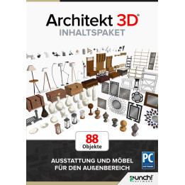 ARCHITEKT 3D® Zusatzpaket - Ausstattung und Möbel für den Außenbereich - Download Windows
