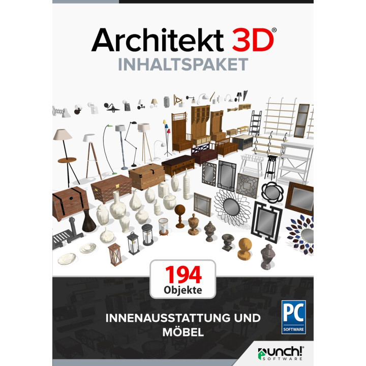 ARCHITEKT 3D® Zusatzpaket - Innenausstattung und Möbel - Download Windows
