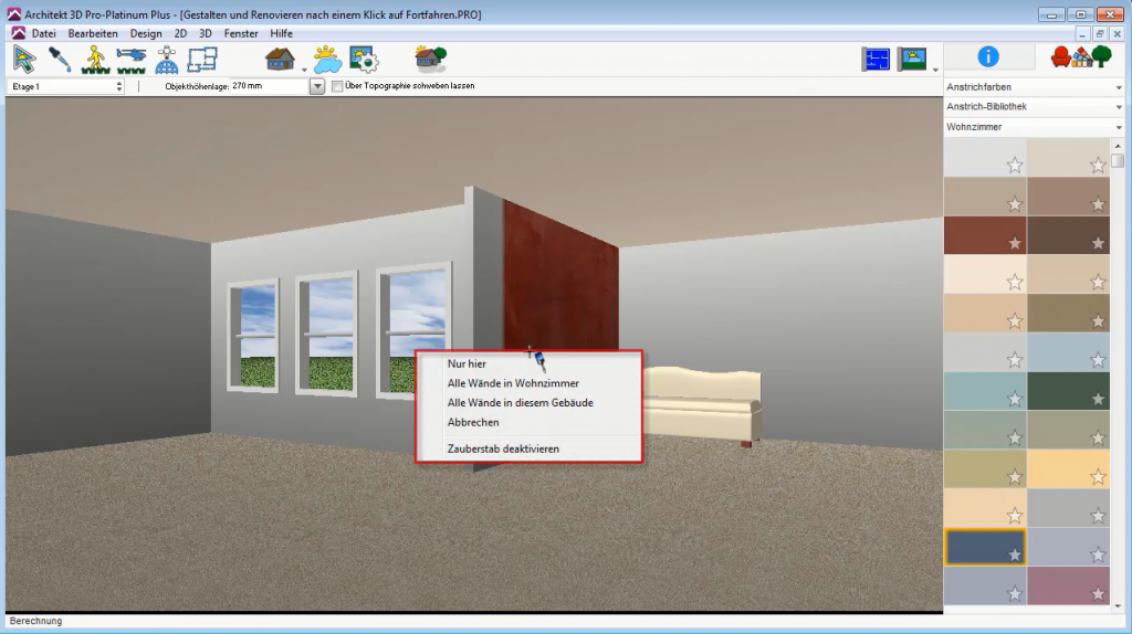 Architect 3D Apply Materials