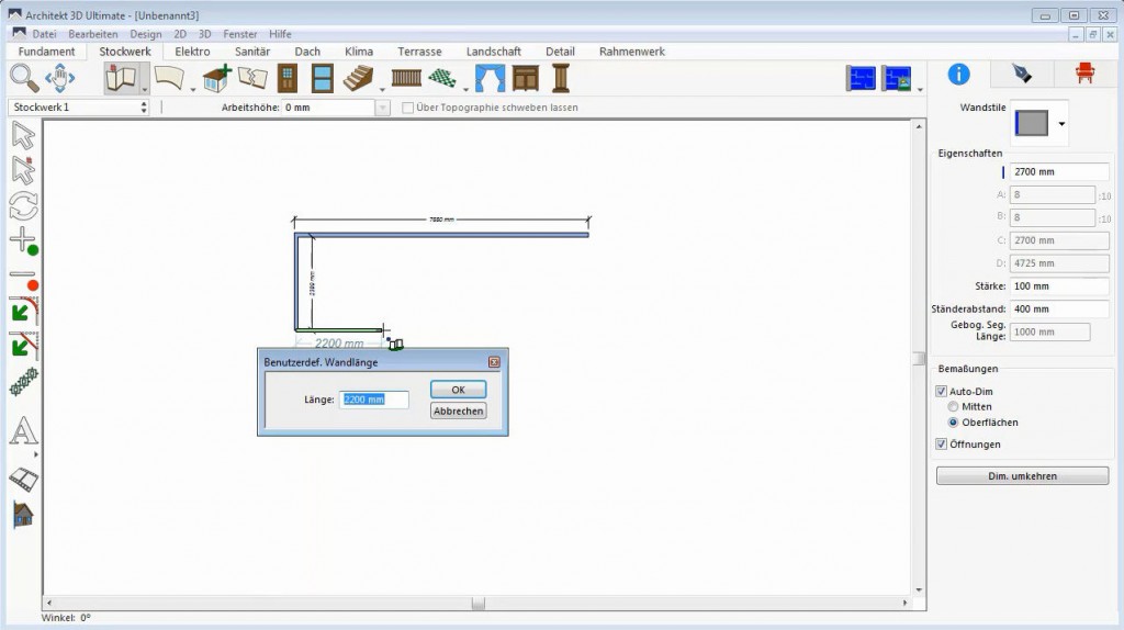 Custom Wall Tool Architekt 3D
