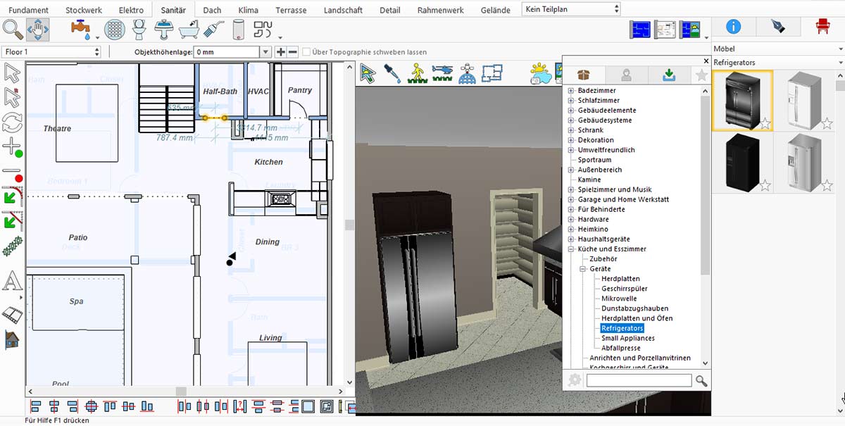 Empty basic kitchen layout before adding appliances and accessories