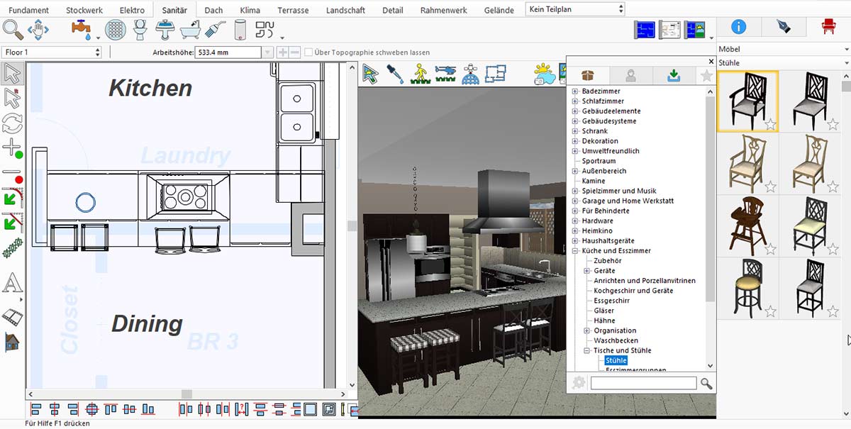 Empty basic kitchen layout before adding appliances and accessories