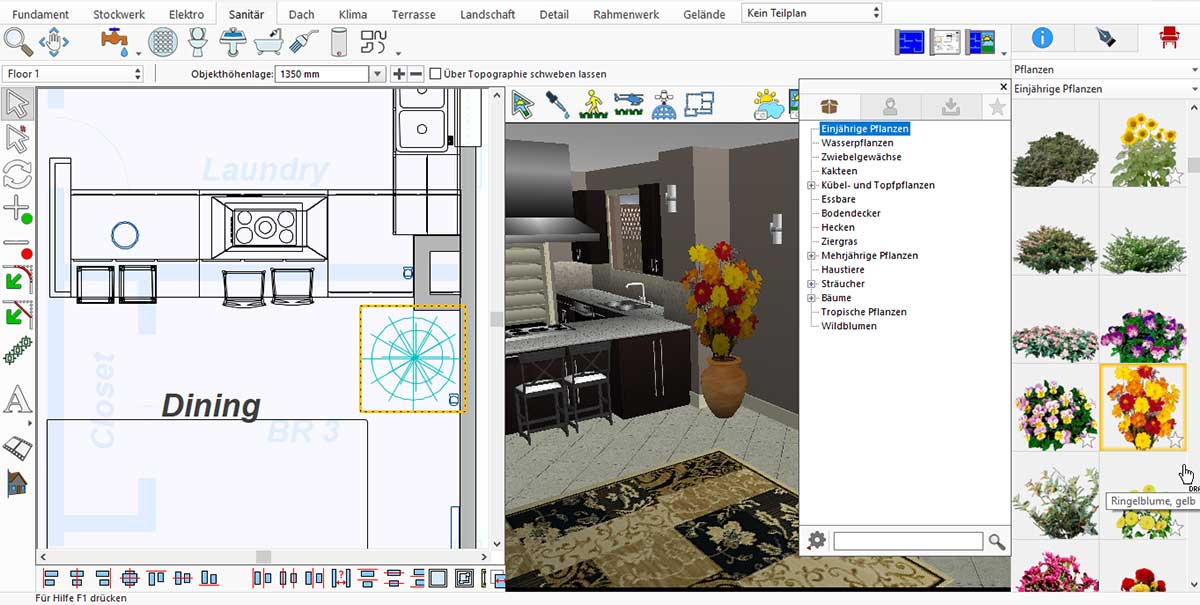 Empty basic kitchen layout before adding appliances and accessories