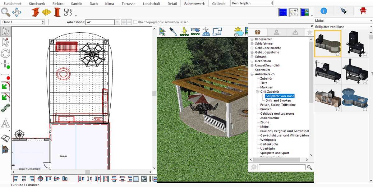 Premade outdoor kitchen design layout