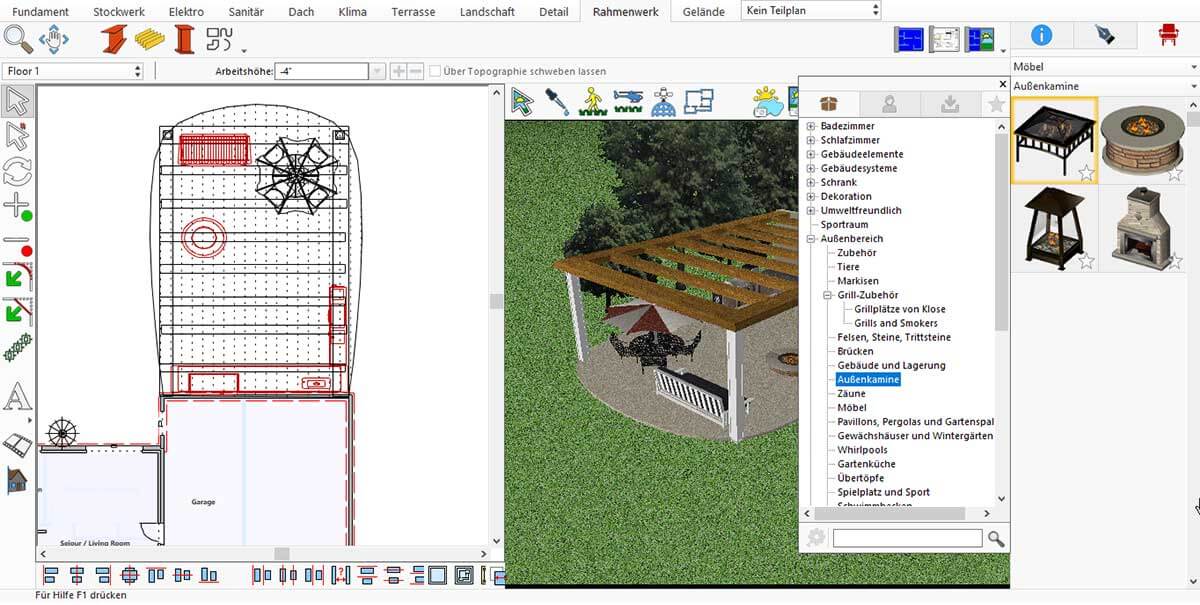 Premade outdoor kitchen design layout