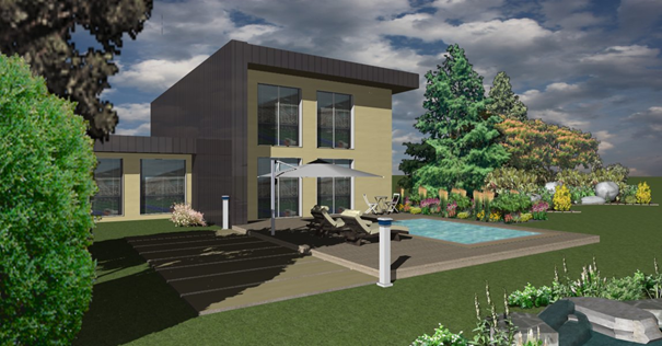 Terrasse réalisée avec le logiciel Architecte 3D